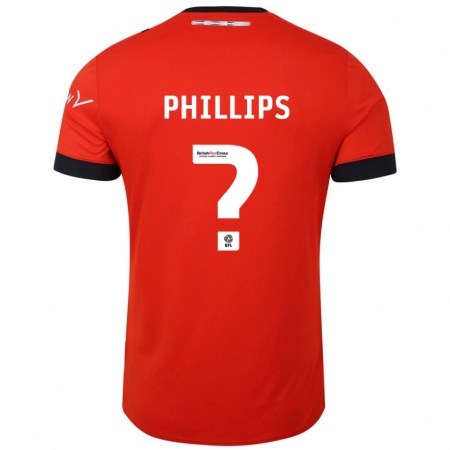 Kandiny Férfi Josh Phillips #0 Narancssárga Fekete Hazai Jersey 2024/25 Mez Póló Ing