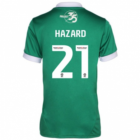 Kandiny Férfi Conor Hazard #21 Zöld Fehér Hazai Jersey 2024/25 Mez Póló Ing