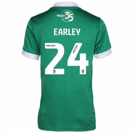 Kandiny Férfi Saxon Earley #24 Zöld Fehér Hazai Jersey 2024/25 Mez Póló Ing