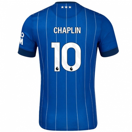 Kandiny Férfi Conor Chaplin #10 Sötétkék Hazai Jersey 2024/25 Mez Póló Ing