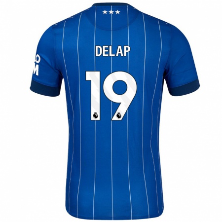 Kandiny Férfi Liam Delap #19 Sötétkék Hazai Jersey 2024/25 Mez Póló Ing