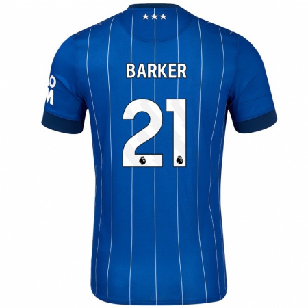 Kandiny Férfi Maisy Barker #21 Sötétkék Hazai Jersey 2024/25 Mez Póló Ing