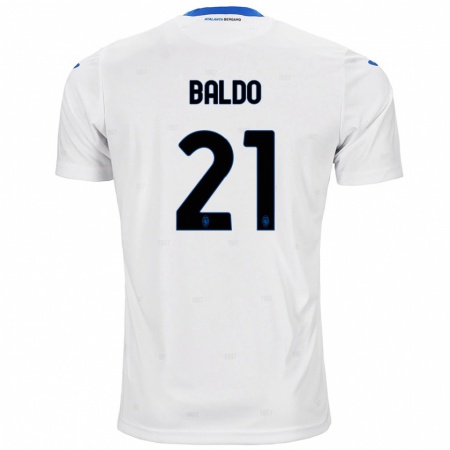 Kandiny Férfi Nicolò Baldo #21 Fehér Idegenbeli Jersey 2024/25 Mez Póló Ing