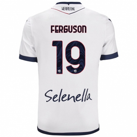 Kandiny Férfi Lewis Ferguson #19 Fehér Royal Blue Idegenbeli Jersey 2024/25 Mez Póló Ing