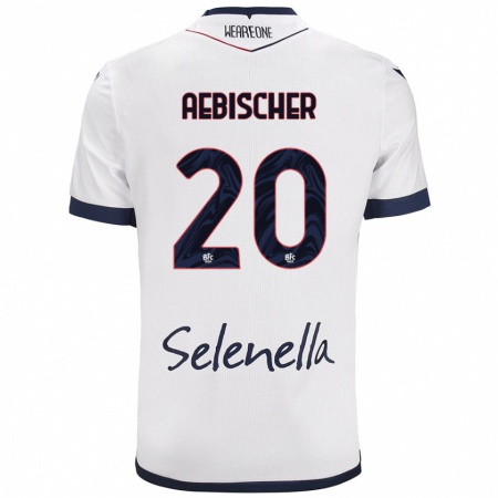 Kandiny Férfi Michel Aebischer #20 Fehér Royal Blue Idegenbeli Jersey 2024/25 Mez Póló Ing