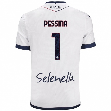 Kandiny Férfi Massimo Pessina #1 Fehér Royal Blue Idegenbeli Jersey 2024/25 Mez Póló Ing