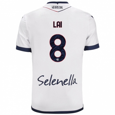 Kandiny Férfi Luca Lai #8 Fehér Royal Blue Idegenbeli Jersey 2024/25 Mez Póló Ing