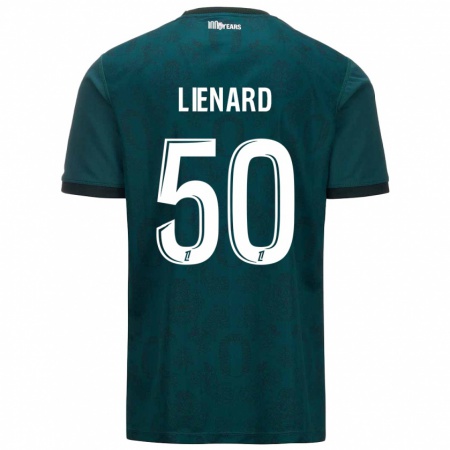 Kandiny Férfi Yann Lienard #50 Sötétzöld Idegenbeli Jersey 2024/25 Mez Póló Ing