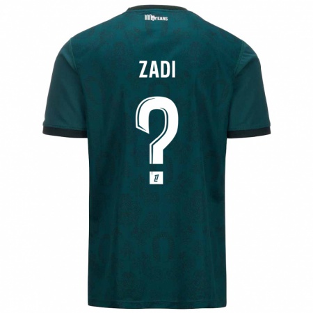 Kandiny Férfi Alain Zadi #0 Sötétzöld Idegenbeli Jersey 2024/25 Mez Póló Ing