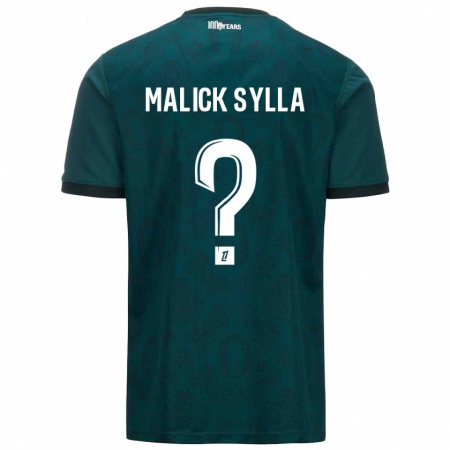 Kandiny Férfi Malick Sylla #0 Sötétzöld Idegenbeli Jersey 2024/25 Mez Póló Ing