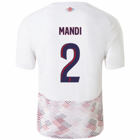 Kandiny Férfi Aïssa Mandi #2 Fehér Royal Blue Idegenbeli Jersey 2024/25 Mez Póló Ing