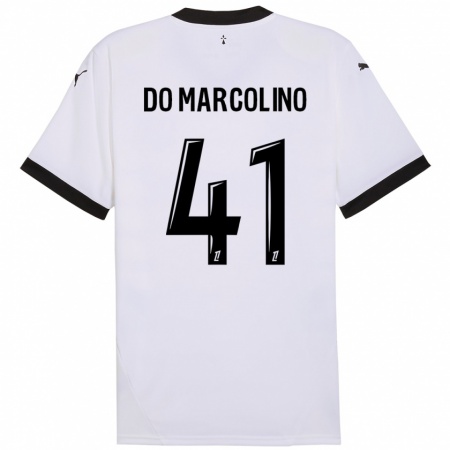 Kandiny Férfi Alan Do Marcolino #41 Fehér Fekete Idegenbeli Jersey 2024/25 Mez Póló Ing