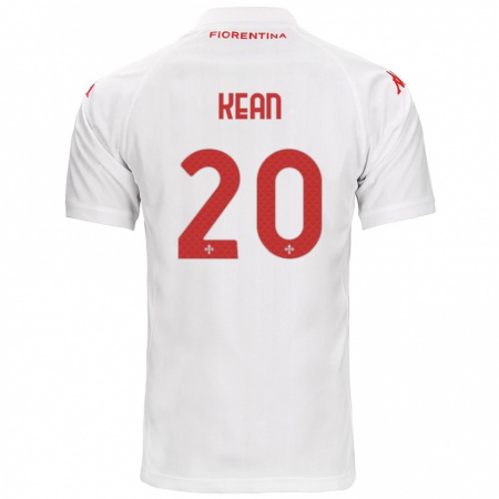 Kandiny Férfi Moise Kean #20 Fehér Idegenbeli Jersey 2024/25 Mez Póló Ing