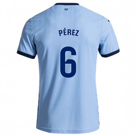 Kandiny Férfi Hugo Pérez #6 Ég Kék Idegenbeli Jersey 2024/25 Mez Póló Ing