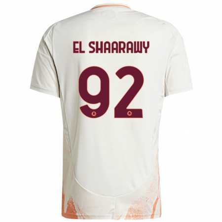 Kandiny Férfi Stephan El Shaarawy #92 Krém Fehér Narancs Idegenbeli Jersey 2024/25 Mez Póló Ing