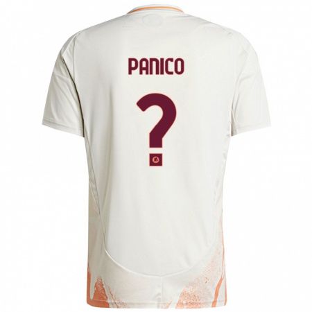 Kandiny Férfi Francesco Panico #0 Krém Fehér Narancs Idegenbeli Jersey 2024/25 Mez Póló Ing