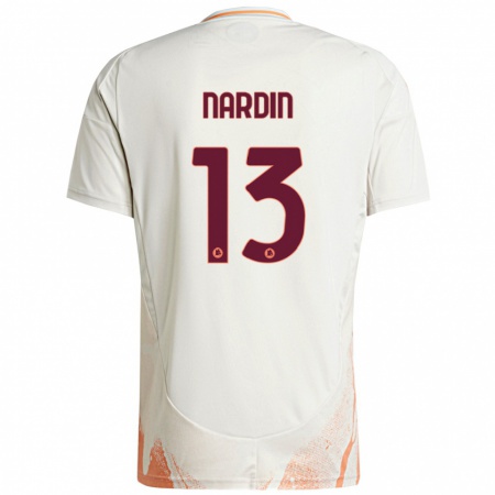 Kandiny Férfi Federico Nardin #13 Krém Fehér Narancs Idegenbeli Jersey 2024/25 Mez Póló Ing