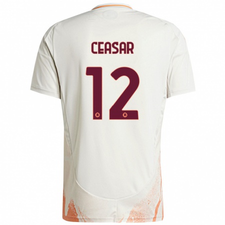 Kandiny Férfi Camelia Ceasar #12 Krém Fehér Narancs Idegenbeli Jersey 2024/25 Mez Póló Ing