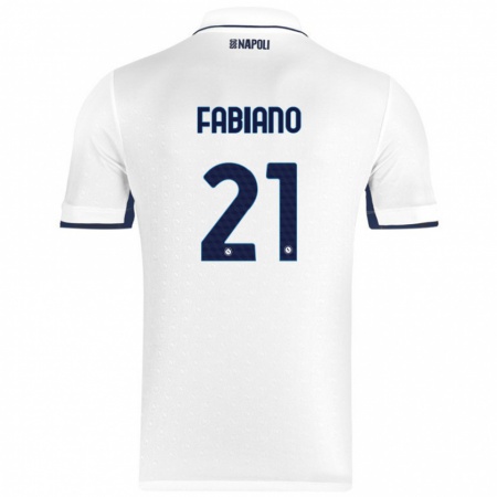 Kandiny Férfi Francesca Fabiano #21 Fehér Royal Blue Idegenbeli Jersey 2024/25 Mez Póló Ing