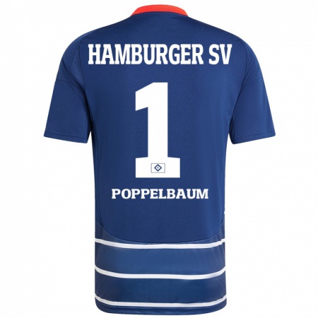 Kandiny Férfi Colin Poppelbaum #1 Sötétkék Idegenbeli Jersey 2024/25 Mez Póló Ing