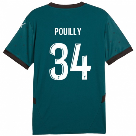 Kandiny Férfi Tom Pouilly #34 Sötétzöld Idegenbeli Jersey 2024/25 Mez Póló Ing