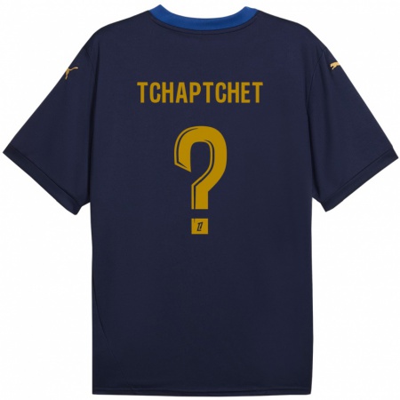 Kandiny Férfi Arthur Tchaptchet #0 Sötétkék Arany Idegenbeli Jersey 2024/25 Mez Póló Ing