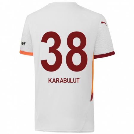 Kandiny Férfi Arzu Karabulut #38 Fehér Sárga Piros Idegenbeli Jersey 2024/25 Mez Póló Ing