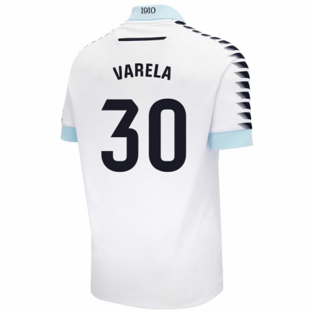 Kandiny Férfi Brandon Varela #30 Fehér Kék Idegenbeli Jersey 2024/25 Mez Póló Ing