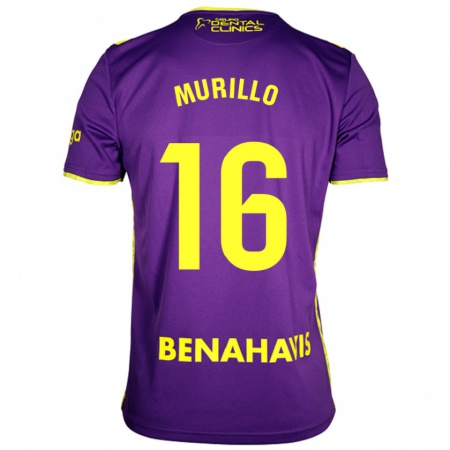 Kandiny Férfi Diego Murillo #16 Lila Sárga Idegenbeli Jersey 2024/25 Mez Póló Ing