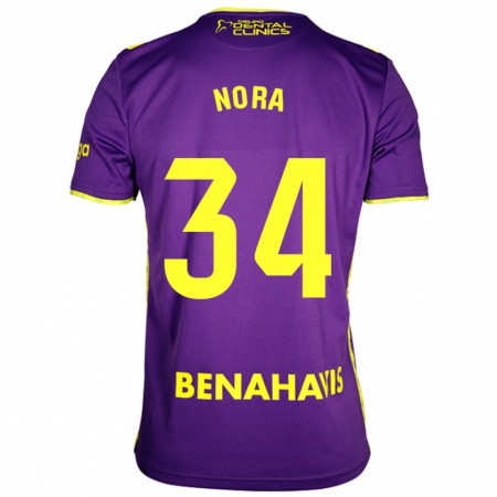 Kandiny Férfi Nora #34 Lila Sárga Idegenbeli Jersey 2024/25 Mez Póló Ing