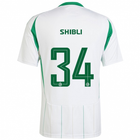 Kandiny Férfi Hamza Shibli #34 Fehér Zöld Idegenbeli Jersey 2024/25 Mez Póló Ing