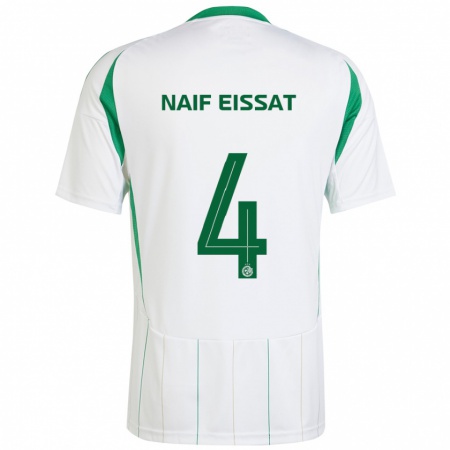 Kandiny Férfi Lisav Naif Eissat #4 Fehér Zöld Idegenbeli Jersey 2024/25 Mez Póló Ing