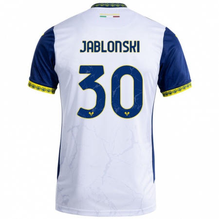 Kandiny Férfi Darvin Jablonski #30 Fehér Kék Idegenbeli Jersey 2024/25 Mez Póló Ing