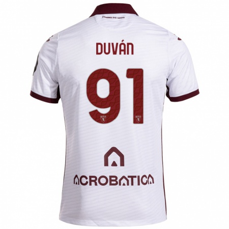 Kandiny Férfi Duván Zapata #91 Fehér Barna Idegenbeli Jersey 2024/25 Mez Póló Ing