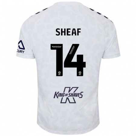 Kandiny Férfi Ben Sheaf #14 Fehér Idegenbeli Jersey 2024/25 Mez Póló Ing