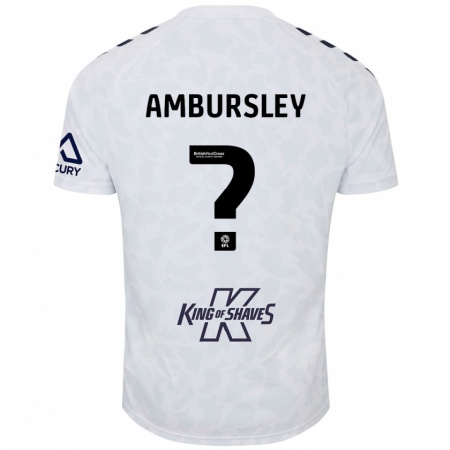 Kandiny Férfi Conrad Ambursley #0 Fehér Idegenbeli Jersey 2024/25 Mez Póló Ing