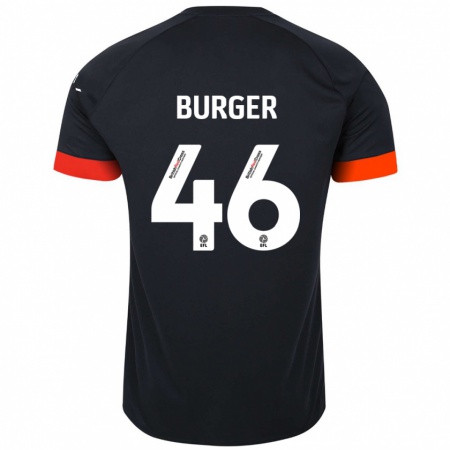 Kandiny Férfi Jake Burger #46 Fekete Narancs Idegenbeli Jersey 2024/25 Mez Póló Ing