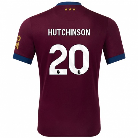 Kandiny Férfi Omari Hutchinson #20 Barna Idegenbeli Jersey 2024/25 Mez Póló Ing