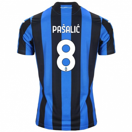 Kandiny Női Mario Pasalic #8 Kék Fekete Hazai Jersey 2024/25 Mez Póló Ing