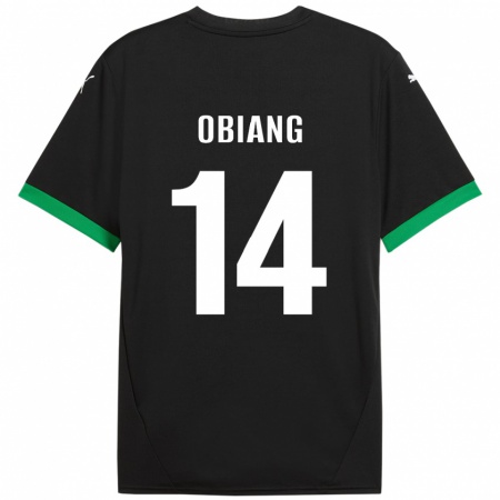 Kandiny Női Pedro Obiang #14 Fekete Sötétzöld Hazai Jersey 2024/25 Mez Póló Ing