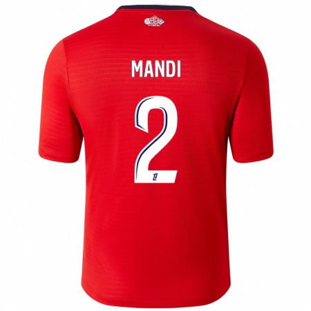 Kandiny Női Aïssa Mandi #2 Piros Fehér Hazai Jersey 2024/25 Mez Póló Ing