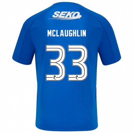 Kandiny Női Jon Mclaughlin #33 Sötétkék Hazai Jersey 2024/25 Mez Póló Ing