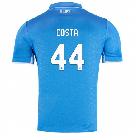 Kandiny Női Filippo Costa #44 Ég Kék Hazai Jersey 2024/25 Mez Póló Ing