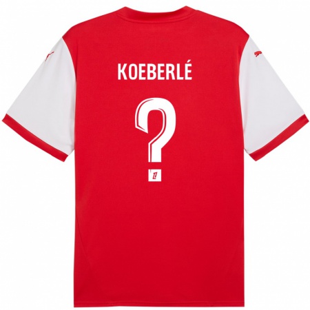 Kandiny Női Samuel Koeberlé #0 Piros Fehér Hazai Jersey 2024/25 Mez Póló Ing