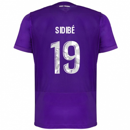 Kandiny Női Djibril Sidibé #19 Lila Fehér Hazai Jersey 2024/25 Mez Póló Ing