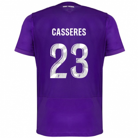 Kandiny Női Cristian Cásseres Jr. #23 Lila Fehér Hazai Jersey 2024/25 Mez Póló Ing