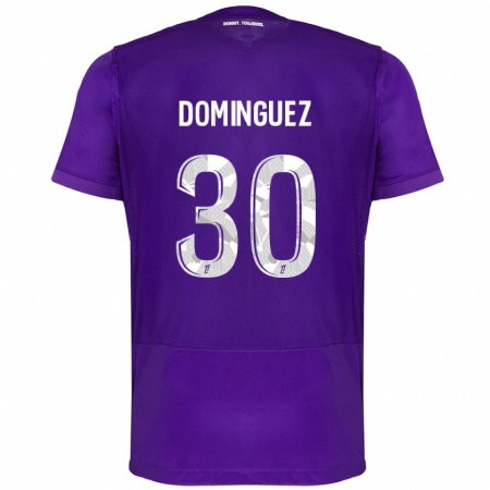 Kandiny Női Álex Domínguez #30 Lila Fehér Hazai Jersey 2024/25 Mez Póló Ing