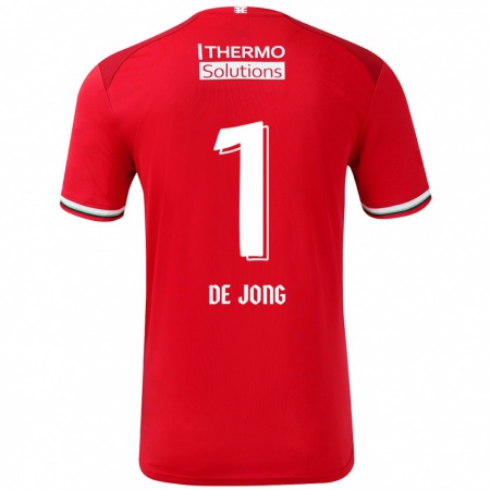 Kandiny Női Daniëlle De Jong #1 Piros Fehér Hazai Jersey 2024/25 Mez Póló Ing