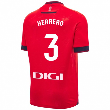 Kandiny Női Toni Herrero #3 Piros Fehér Hazai Jersey 2024/25 Mez Póló Ing