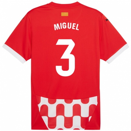 Kandiny Női Miguel Gutiérrez #3 Piros Fehér Hazai Jersey 2024/25 Mez Póló Ing